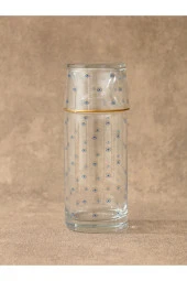 Lc Waikiki Göz Baskılı Bardaklı Sürahi 700 ml Başucu Sürahisi thumbnail 2