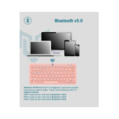 Blueforce Bt-k95 Bluetooth Bağlantılı (USB'SİZ) Taşınabilir Ince Sessiz Klavye Pembe Telefon Tablet Mac Uyumlu - 4