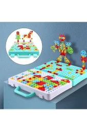 Birlik Oyuncak 3D Stem Eğitici Matkap Seti Hayvanlar Urt014-001 - 5