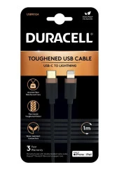 Duracell 1M USB-C to Lightning Braided Black - 1