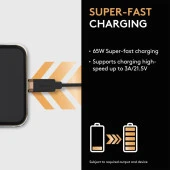 Duracell 1M USB-C to Lightning Braided Black - 2