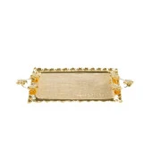 Ddikdörtgen Dövmeli Tepsi Altın - 2