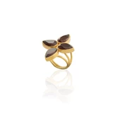 Kadir Jewellery 22 Ayar Altın Kaplama Zirkon Taşlı Kadın Otantik Yüzük - 5