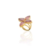 Kadir Jewellery 22 Ayar Altın Kaplama Zirkon Taşlı Kadın Otantik Yüzük - 6