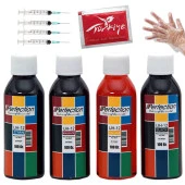Hp , Epson, Canon, Brother Tanklı Yazıcı Üniversal Mürekkep Dolum Seti 4X100 ml - 1