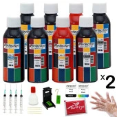 Hp , Canon 2 Kartuşlu Yazıcı Üniversal Aparatlı Mürekkep Dolum Seti 8x100 ml. - 1