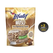 Eti Lifalif İnce Öğütülmüş Yulaflı Fındıklı, Kakao Çekirdekli, Kakaolu Müsli 250 g x 2 Adet - 1
