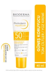 Bioderma Photoderm Aquafluide SPF50+ Tüm Ciltler için Yüksek Korumalı Yüz Güneş Kremi 40 ml - 1