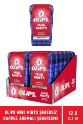 Olips Mini Mints Şekersiz Karpuz Aromalı Şekerleme 12,5 gr - 12 Adet - 1