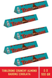 Toblerone Crunchy Almond Bademli Tablet Çikolata 100 gr - 6 Adet - 1