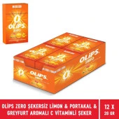Olips Zero Şekersiz Limon & Portakal & Greyfurt Aromalı C Vitaminli Şeker 28 gr - 12 Adet - 1