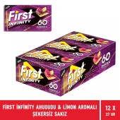 First Infinity 60 Dakika Ahududu & Limon Aromalı Şekersiz Sakız - 12 Adet thumbnail 2