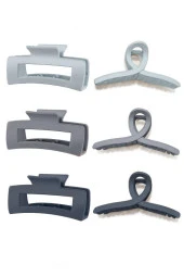 Kadın 6'lı Büyük XL Mandal Toka Seti - 1