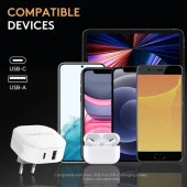 Duracell 30W 4X Hızlı Şarj Başlığı ( USB-A,USB-C ) - Beyaz - 7
