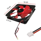 12 volt 14 cm 2 pin li soğutucu fan pc kasa içi 12v fan - 4