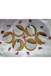 6'LI İNCİ TOKA beyaz-krem mandal toka seti - 1