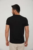 Cazador B.Yaka  K.Kol  Erkek T-şhirt 4140 Siyah thumbnail 4