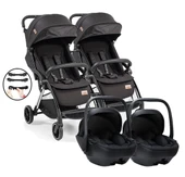 Baby2go Tulipa Cabin Otomatik Katlanan İkiz Travel Bebek Arabası / Siyah - 1