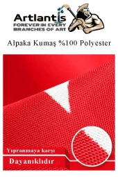 Bayrak 80x120 cm Türk Bayrağı Kumaş 1 Adet Alpaka Kumaş Bez Bayrak Kaliteli Türk Bayrağı Kırmızı Beyaz Bayrak - 2