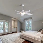 Fancium LED Aydınlatmalı Uzaktan Kumandalı Beyaz Tavan Vantilatörü DKF-502 thumbnail 3