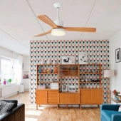 Fancium LED Aydınlatmalı Uzaktan Kumandalı Beyaz Tavan Vantilatörü DKF-301 - 3