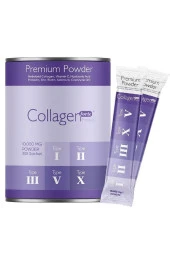 Collagen Forte Premium Powder (TOZ) 5 Tip Kolajen 10.000mg x 30 Şase, Orman Meyveli Aroma - 1