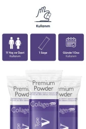Collagen Forte Premium Powder (TOZ) 5 Tip Kolajen 10.000mg x 30 Şase, Orman Meyveli Aroma - 2