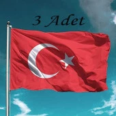 Türk Bayrağı 3 Adet Raşel Türk Bayrağı 70x105 - 1