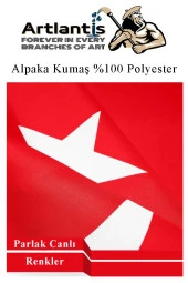 Bayrak 500x750 cm Türk Bayrağı Kumaş 1 Adet Alpaka Kumaş Bez Bayrak Kaliteli Türk Bayrağı Kırmızı Beyaz Bayrak - 3