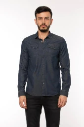 Cazador Erkek Kot Gömlek CAZ 2705 Lacivert - 1