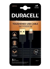 Duracell 1m USB-A to Micro USB Örgülü Şarj Kablosu - Siyah - 1