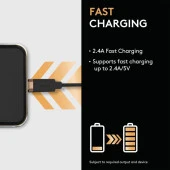 Duracell 1m USB-A to Micro USB Örgülü Şarj Kablosu - Siyah - 3