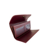 Anneler Günü Bordo Deri Cüzdan-Siyah Penye Şal Hediye Seti - 2