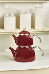 Erva Emaye İndüksiyon Tabanlı Çaydanlık Krem - 5