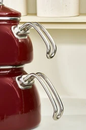 Erva Emaye İndüksiyon Tabanlı Çaydanlık Krem - 7