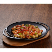 Lava Döküm Yuvarlak Saç Kavurma Tavası Döküm Demir Yekpare Çift Kulplu Çap 28cm. - 3