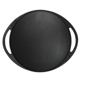 Lava Döküm Yuvarlak Saç Kavurma Tavası Döküm Demir Yekpare Çift Kulplu Çap 28cm. - 5