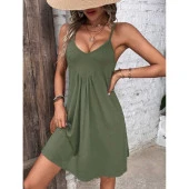 Lucky Life Kadın Askılı Turlu Viskon Kumaş Elbise - 1