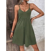 Lucky Life Kadın Askılı Turlu Viskon Kumaş Elbise - 2