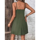 Lucky Life Kadın Askılı Turlu Viskon Kumaş Elbise - 3