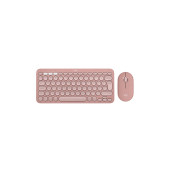 logitech Pebble 2 Combo Çoklu Sessiz Kablosuz Türkçe Q Klavye Mouse Seti - Pembe 920-012247 - 1