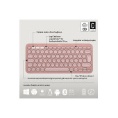 logitech Pebble 2 Combo Çoklu Sessiz Kablosuz Türkçe Q Klavye Mouse Seti - Pembe 920-012247 - 3