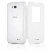 LG L70 Kasalı Kapaklı Orjinal Flip Cover Kılıf - Beyaz - CCF-400 AGEUWH thumbnail 2