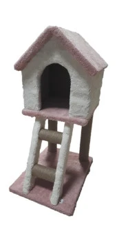 Pet Mamacı Merdivenli Tırmalamalı Kedi Evi 50-38-83cm - 1