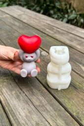 Ayı Love Tekli Mum Kalıbı thumbnail 1