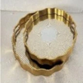 Roy Kıng SHAY 2 Lİ YUVARLAK TEPSİ 39*4 VE 34*4 - 1