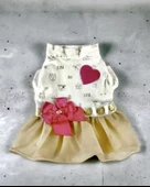 Creamy Fuschia Tütülü Kedi Elbisesi, Kıyafeti Tutu - 3