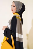 Kalın Çizgili Medine Şal Hardal - 3