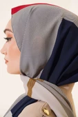 Kalın Çizgili Medine Şal Bordo - 4