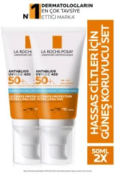 La Roche Posay Anthelios Uvmune Hassas Ciltler Için Yüksek Korumalı Yüz Güneş Kremi Set 50 ml X2 - 1